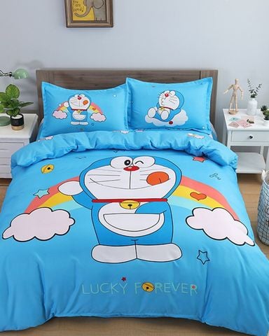 Bộ Drap & Vỏ Chăn Cotton Freesize (4 Món) CT002