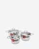 Bộ 3 Nồi Inox 304 Cao Cấp 3 Đáy Delux
