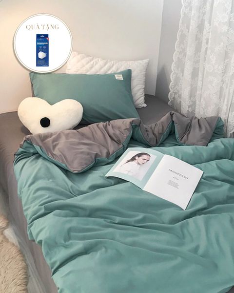 Bộ Drap & Chăn Chần Cotton T-Monochrome 160x200 (5 Món) (Tặng 1 Hộp Khẩu Trang)