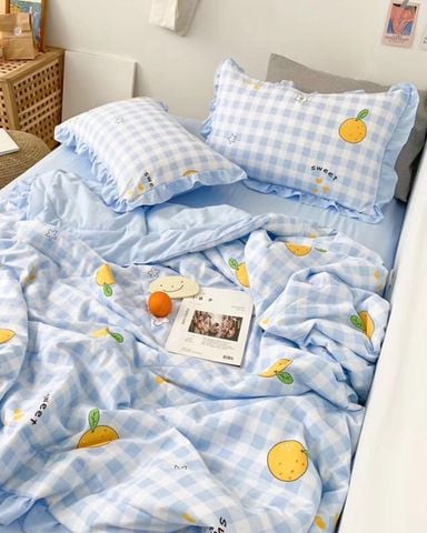 Bộ Drap & Vỏ Chăn Cotton Classic Kid #VCK2024 160x200 (4 Món)
