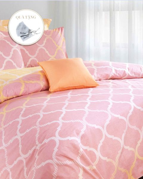 Bộ Drap Giường Cotton Hailey 160x200 (5 Món)