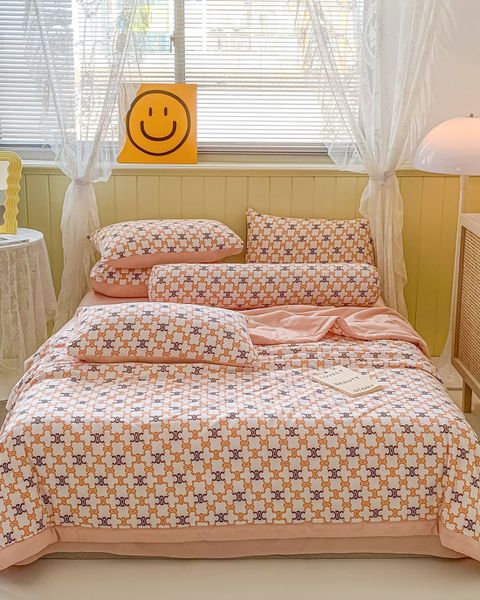 Bộ Drap & Chăn Chần Cotton Đũi Mịn 160x200 (5 Món) CDM04