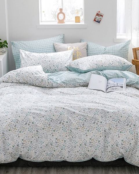 Bộ Drap & Chăn Chần Cotton Lụa 180x200 (4 Món )