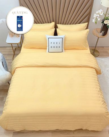 Bộ Drap & Chăn Chần Cotton F-Monochrome 160x200 (4 Món) (Tặng 1 Hộp Khẩu Trang)