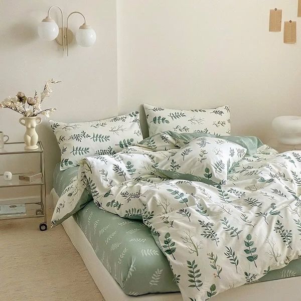 Bộ Drap & Chăn Chần Cotton Lụa 160x200 (4 Món)