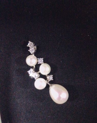 Hoa Tai Nữ Kya Jewel Ngọc Trai Tự Nhiên Sang Trọng Độc Đáo (BẠC, TRẮNG) E212