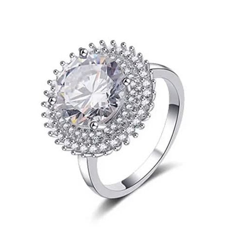 Nhẫn Nữ Kya Jewel Đá Trắng Tròn (BẠC, FREESIZE) SR79