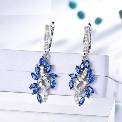Hoa Tai Nữ Kya Jewel Giọt Nước Đá Xanh Dương (XANH DƯƠNG)