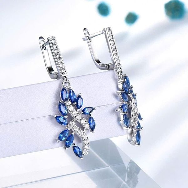 Hoa Tai Nữ Kya Jewel Giọt Nước Đá Xanh Dương (XANH DƯƠNG)