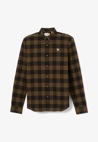 Timberland LS S C CHECK SHIR - Shirt - dark olive yd/olive - L