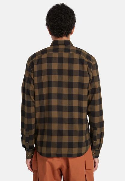 Timberland LS S C CHECK SHIR - Shirt - dark olive yd/olive - L