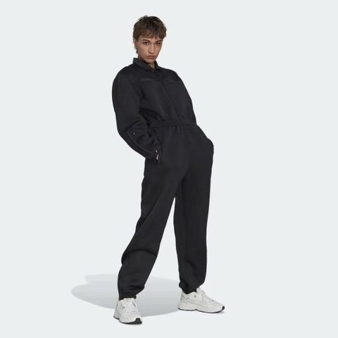 Adidas Spacer Jumpsuit In Black Nylon Pocket Overlay HM1561 RARE NWT - SIZE XS - BLACK