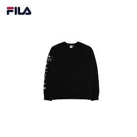 Áo hoodie tay dài không nón unisex Fila Archive Sleeve Point ( SIZE M )