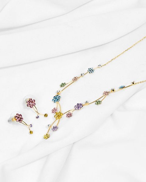 Bộ Dây Chuyền & Bông Tai Mini Flower