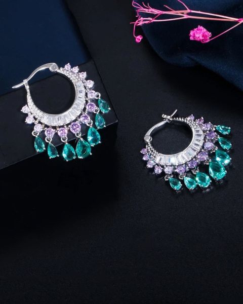 Bông Tai Tessel Hoop Boho Multicolor