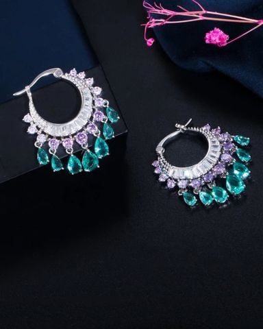 Bông Tai Tessel Hoop Boho Multicolor