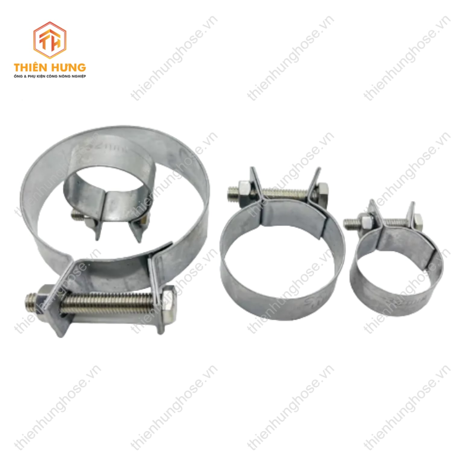 Cổ Dê Bảng Xiết Ống - Đai Xiết Bù Lon INOX 201