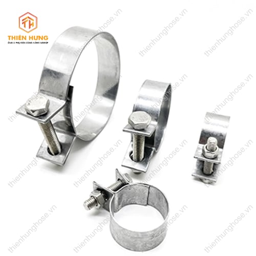 Cổ Dê Bảng Xiết Ống - Đai Xiết Bù Lon INOX 201