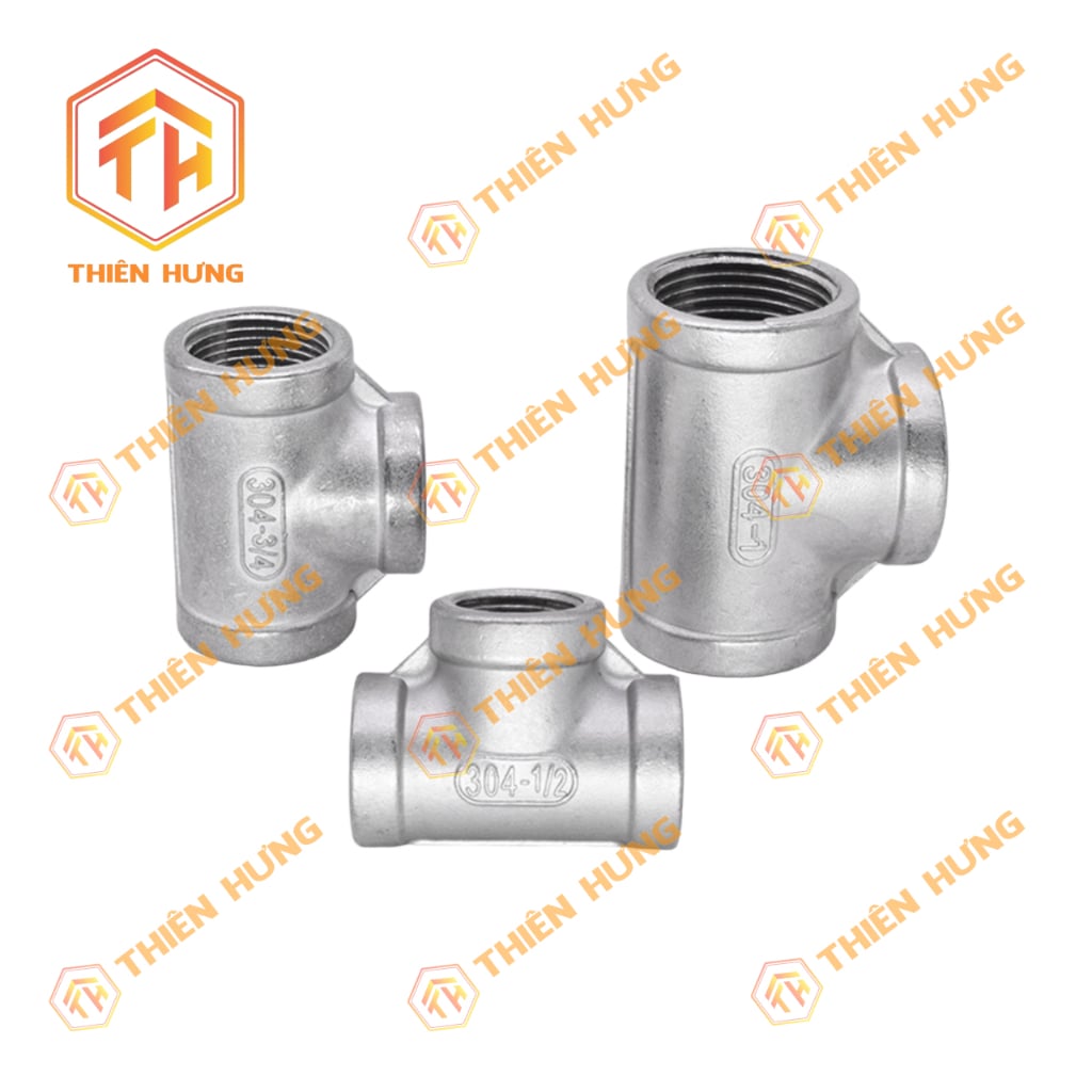 TÊ REN TRONG INOX 304 ( 13mm ~ 60mm)
