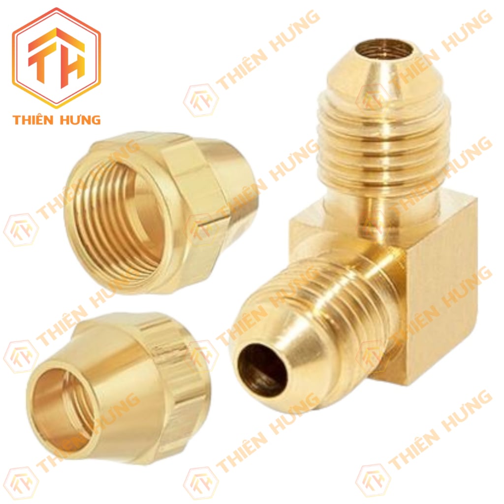 [Thau] Bộ Co Hai Đầu Côn Lồi Ren NPT & Cong Rắc Co - Nối Ống Đồng Điện