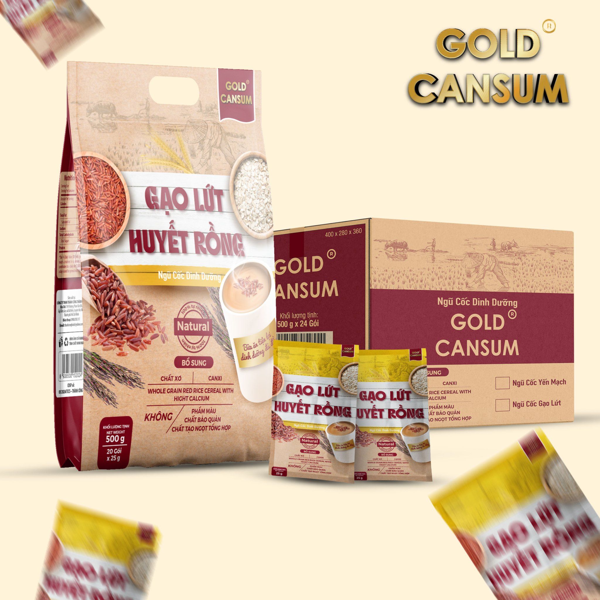  NGŨ CỐC DINH DƯỠNG GẠO LỨT GOLD CANSUME 