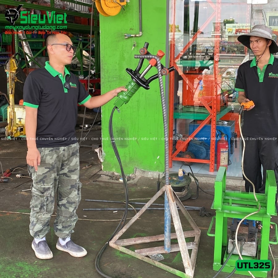 (Cho Thuê Tháng) Máy uốn sắt cầm tay phi 16-28 UTL32S Nhật Bản - Điện 220V, 1 Pha