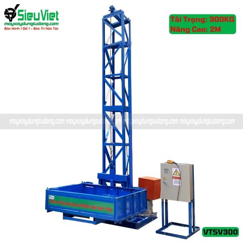 Cho thuê vận thăng Cao 2M 300kg VTSV300 - Điện 220v, Dân dụng