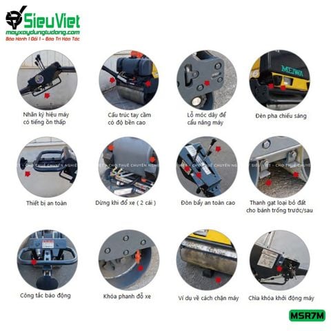 Xe lu dắt tay 695Kg Meiwa MSR7M Nhật Bản
