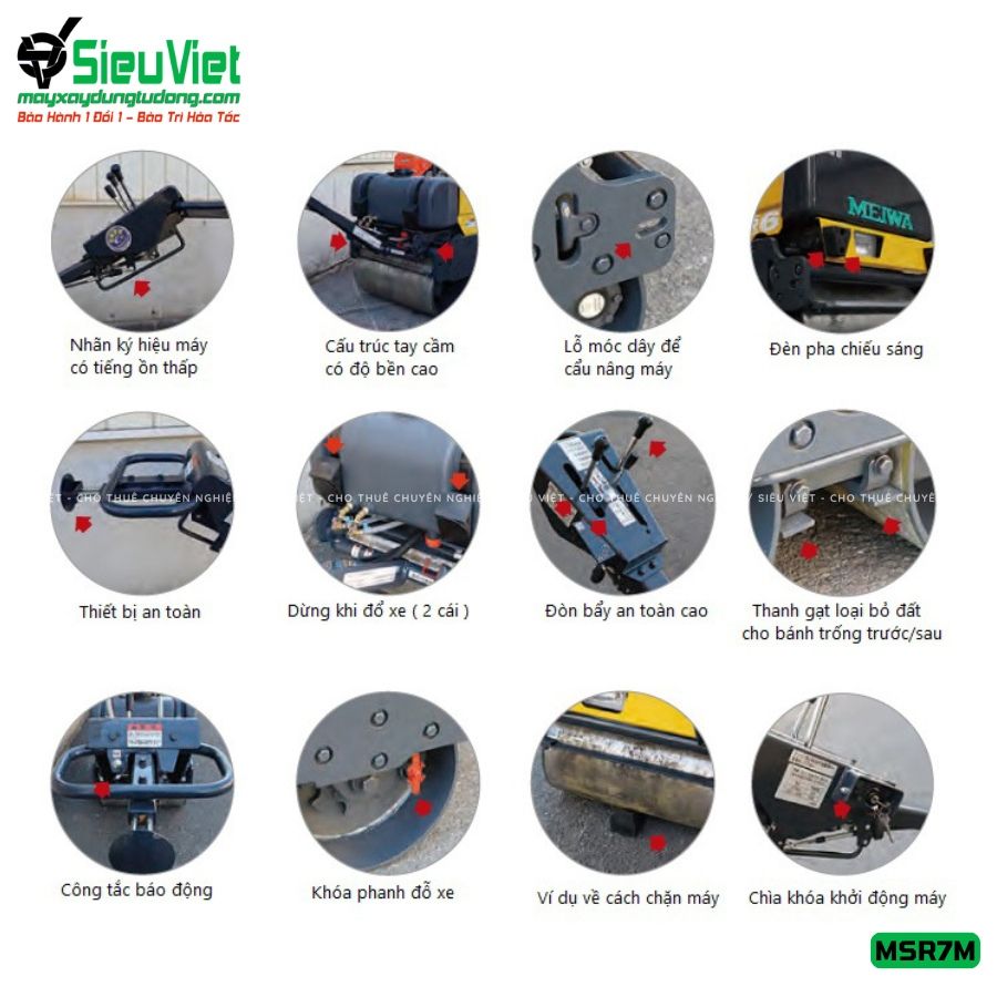 Xe lu dắt tay 695Kg Meiwa MSR7M Nhật Bản