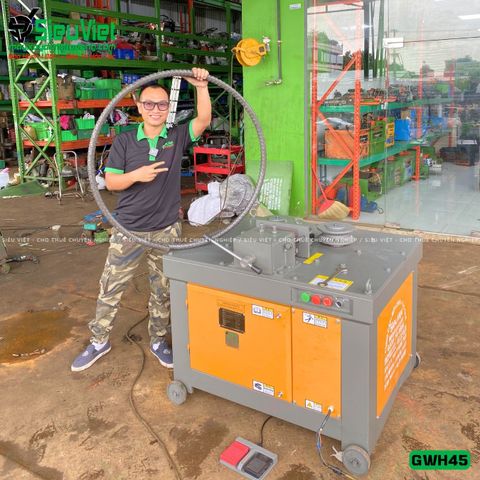 Máy uốn vòng tròn thép xây dựng GWH45 Trung Quốc - Điện 380v, 3 Pha