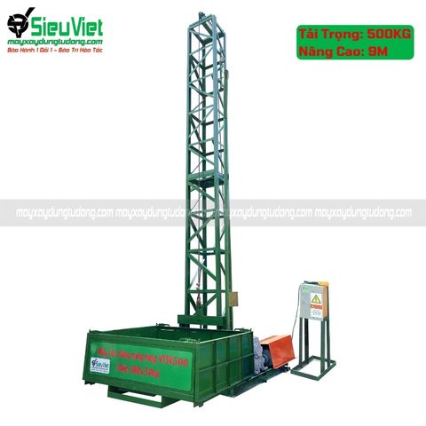 Cho thuê vận thăng Cao 9M 500kg VTSV500 - Điện 380v, 3 pha
