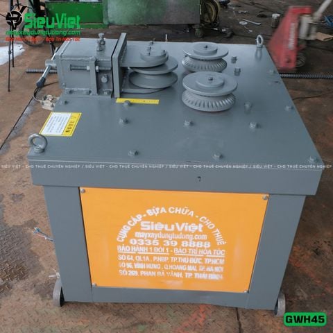 Máy uốn vòng tròn thép xây dựng GWH45 Trung Quốc - Điện 380v, 3 Pha