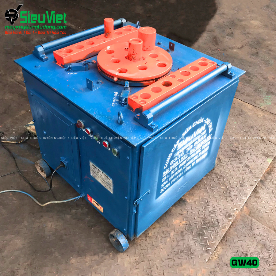 Thuê Tháng Máy uốn sắt GW40 Trung Quốc - Điện 380V, 3 Pha