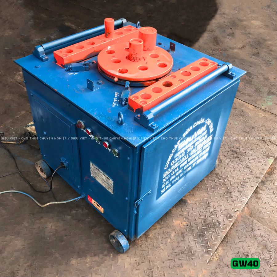 Thuê Tháng Máy uốn sắt GW40 Trung Quốc - Điện 380V, 3 Pha