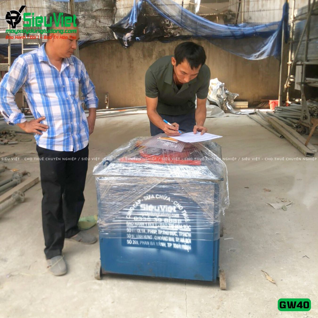 Thuê Tháng Máy uốn sắt GW40 Trung Quốc - Điện 380V, 3 Pha