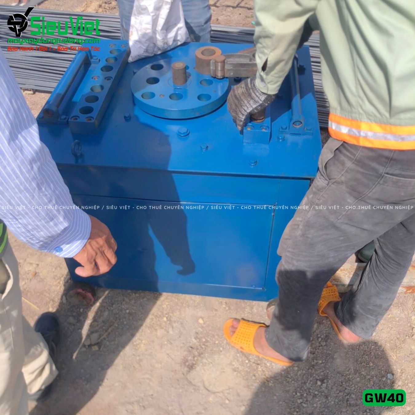 Thuê Tháng Máy uốn sắt GW40 Trung Quốc - Điện 380V, 3 Pha