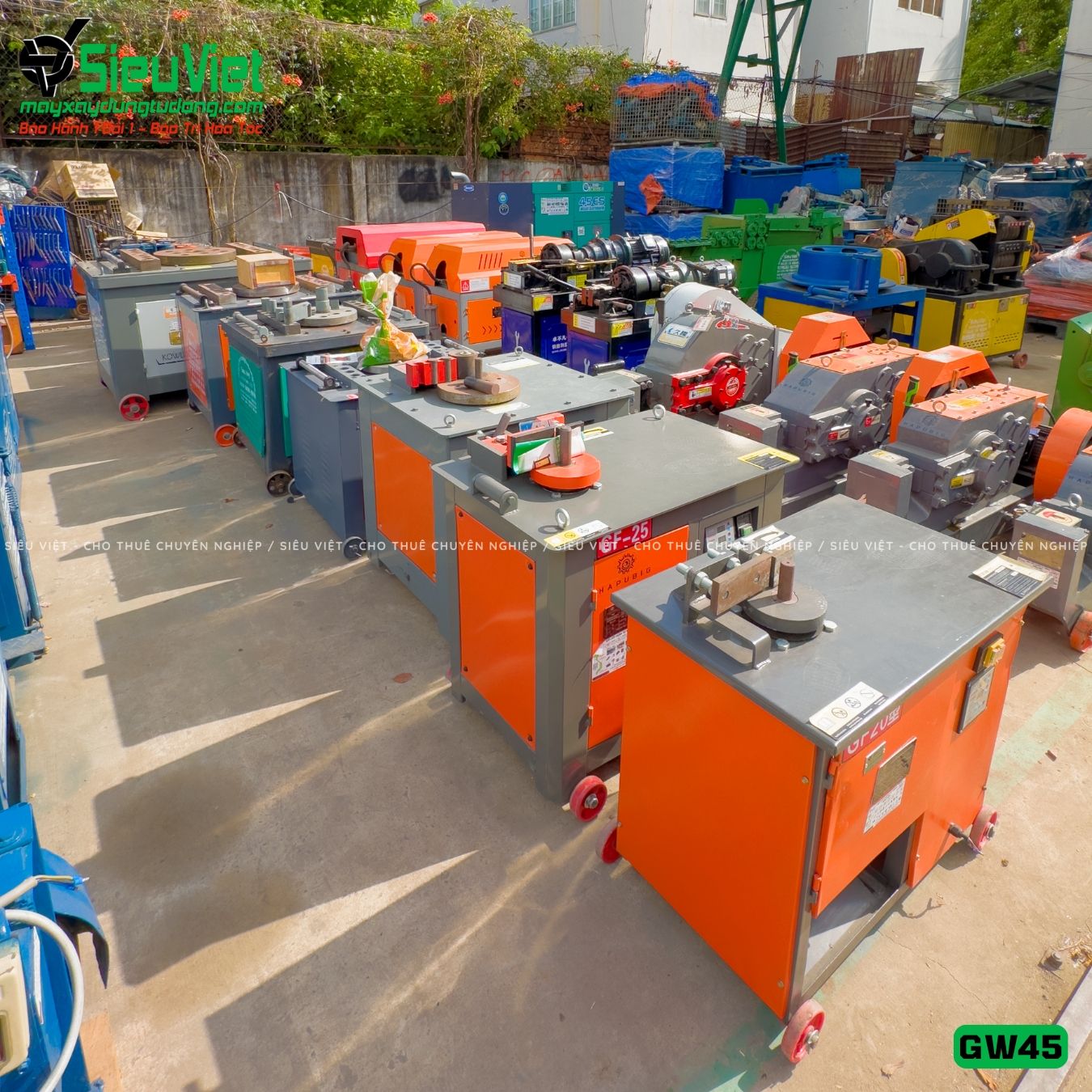 Thuê Tháng Máy uốn sắt GW45 Trung Quốc - Điện 380V, 3 Pha