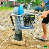 (Cho Thuê Tuần) Máy đầm cóc xăng trên 70Kg DC7 Nhật Bản - Động cơ xăng
