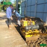 (Cho Thuê Ngày) Xe lu dắt tay 500Kg Nhật Bản - Động cơ Diesel