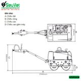 Xe lu dắt tay 560Kg Meiwa MSR5KM Nhật Bản