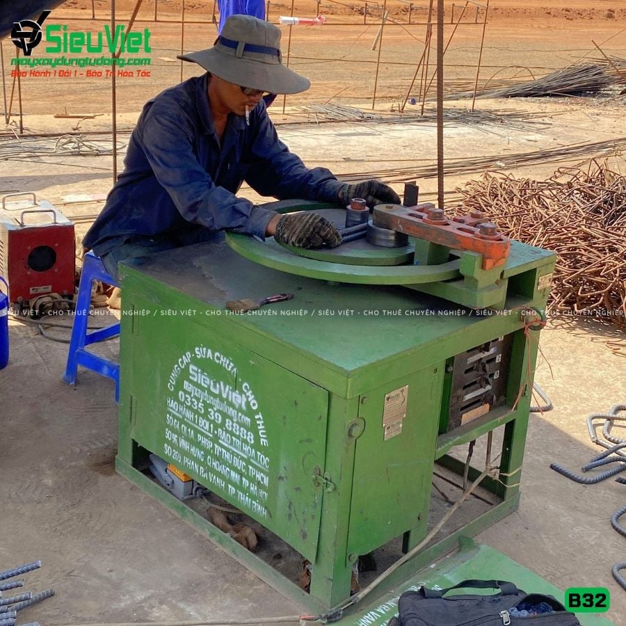 Máy uốn sắt B32 - Điện 380V, 3 Pha (Loại 2)