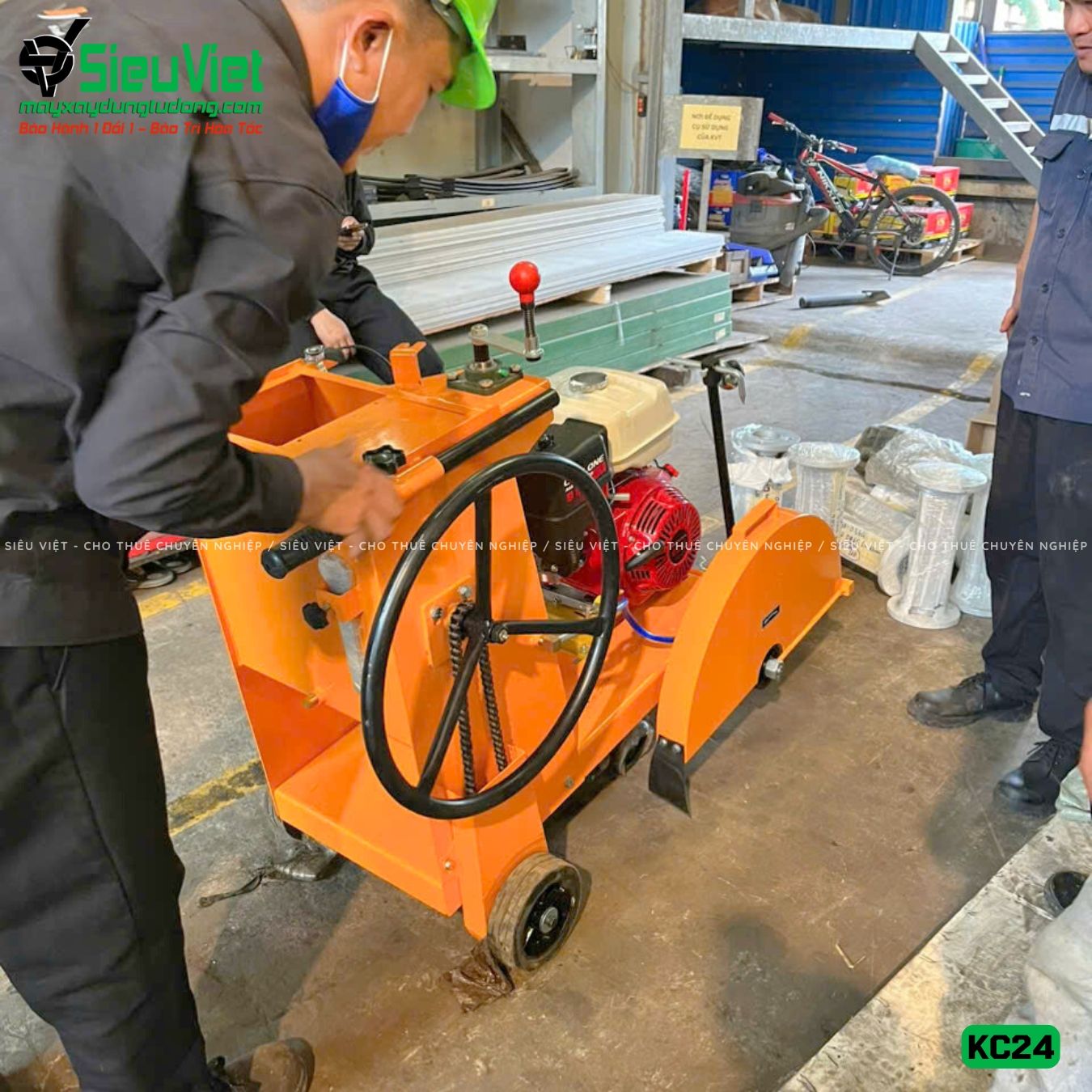 Máy cắt bê tông Vifuco KC24, động cơ Honda GX390