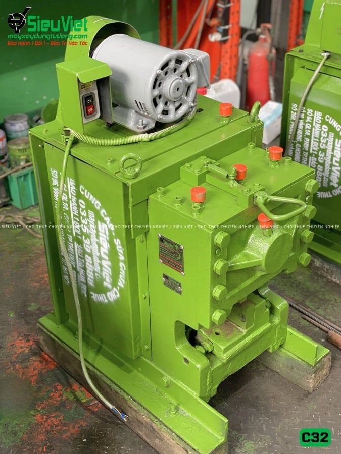 Thuê Tháng Máy cắt sắt phi 10-32mm C32 Nhật Bản - Điện 380V, 3 Pha