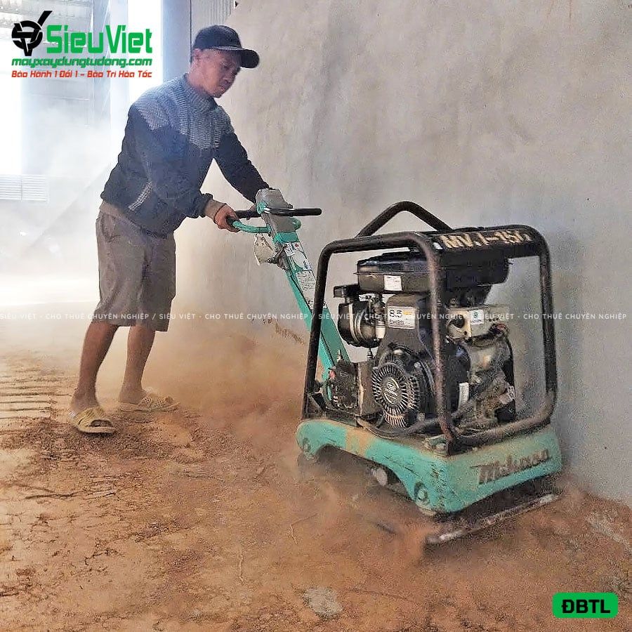 (Cũ) Máy đầm bàn thuỷ lực DBTL12 100-200kg (Xăng)