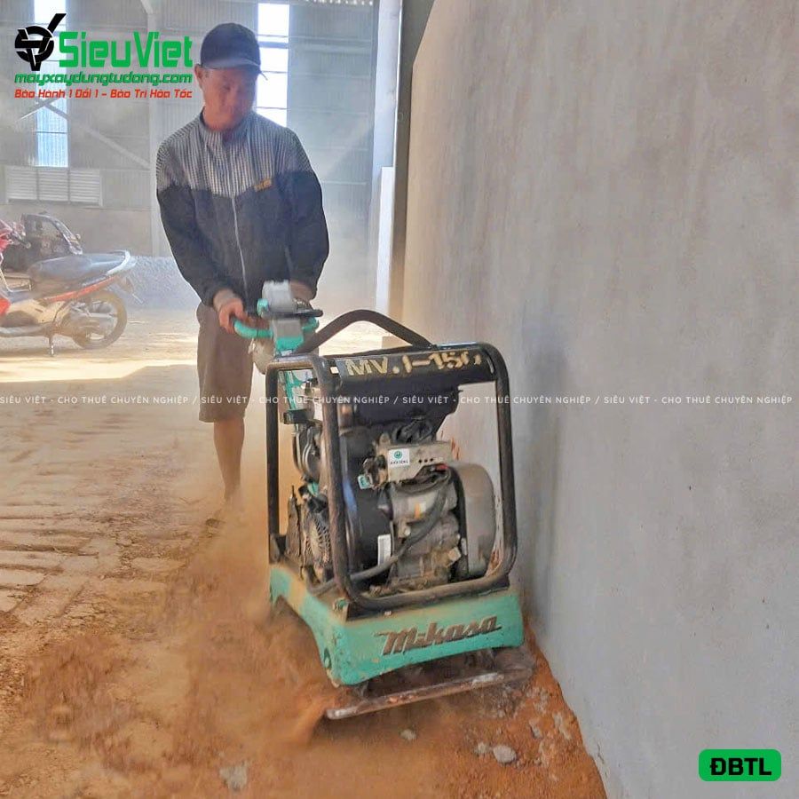 (Cũ) Máy đầm bàn thuỷ lực DBTL12 100-200kg (Xăng)
