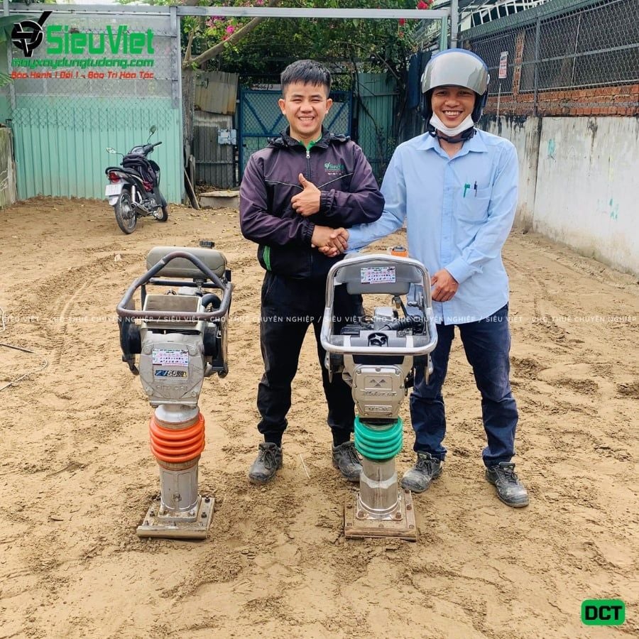 Cho thuê máy đầm cóc xăng, điện - Giá tốt, giao nhanh trong ngày