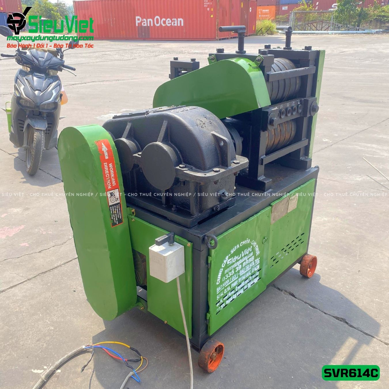 Máy duỗi sắt phế liệu phi 6 > 14mm SVR614C - Có Đầu Cắt (Điện 380V, 3 Pha)