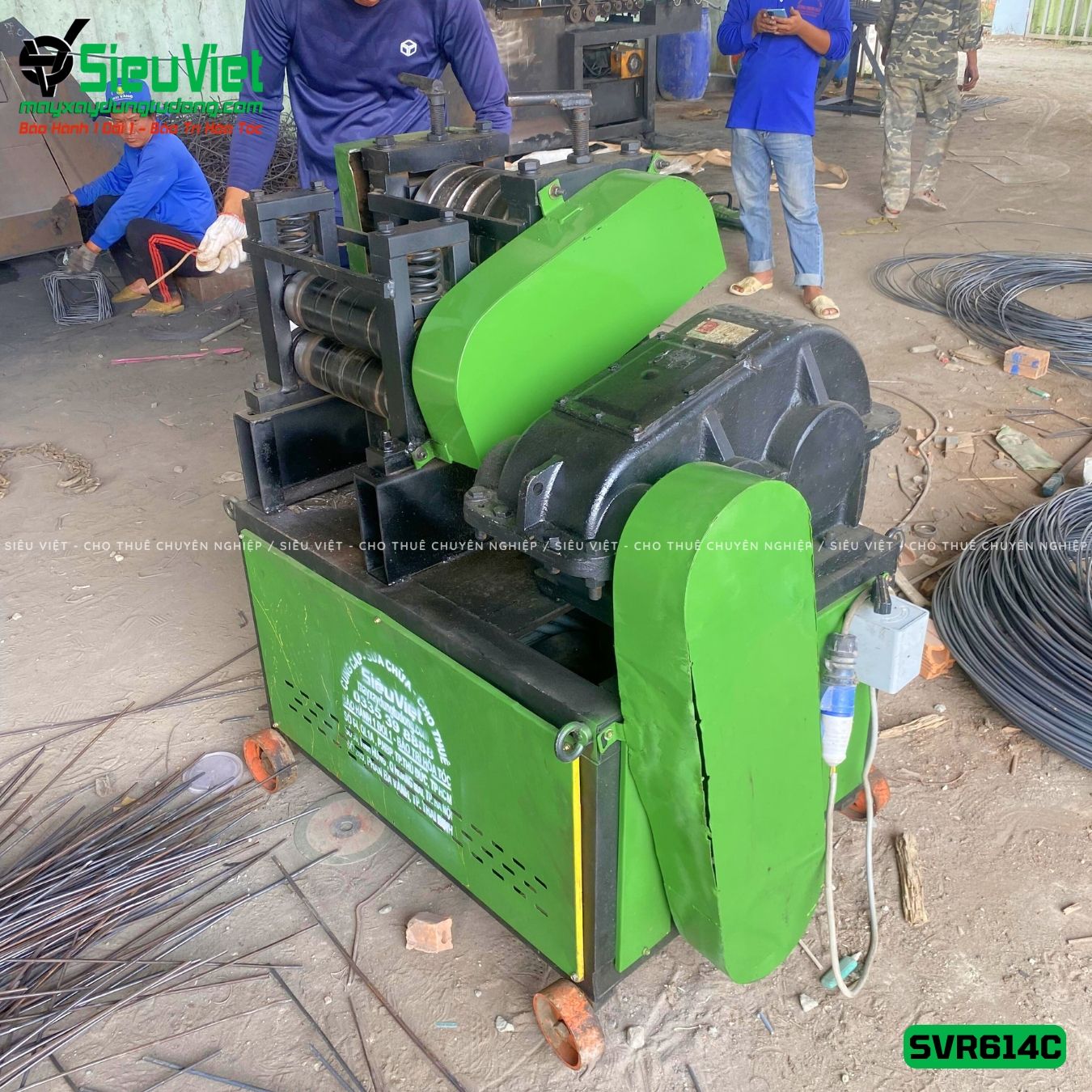 Máy duỗi sắt phế liệu phi 6 > 14mm SVR614C - Có Đầu Cắt (Điện 380V, 3 Pha)