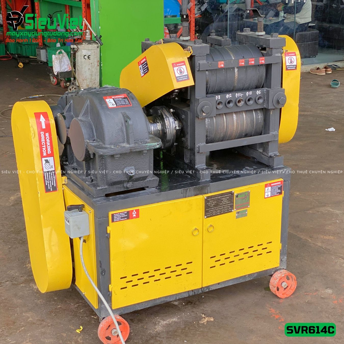 Máy duỗi sắt phế liệu phi 6 > 14mm SVR614C - Có Đầu Cắt (Điện 380V, 3 Pha)