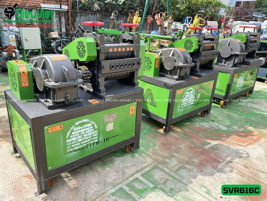 Máy duỗi sắt phế liệu, sắt rối phi 6 > 16mm SVR616C (Điện 380V, 3 Pha)